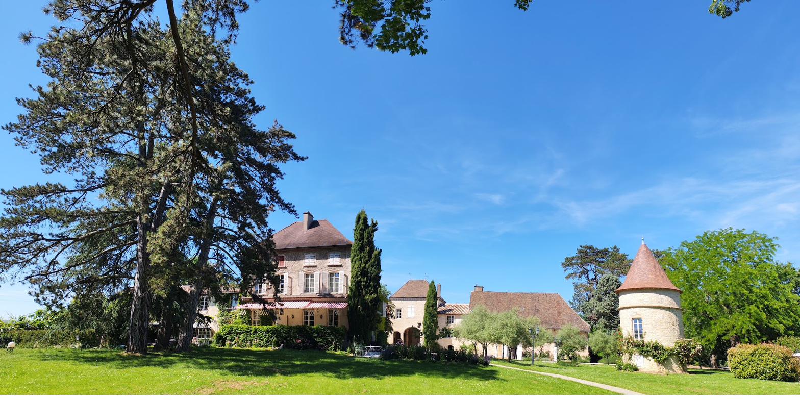 The estate within its landscape, tower and parkland under a clear sky.